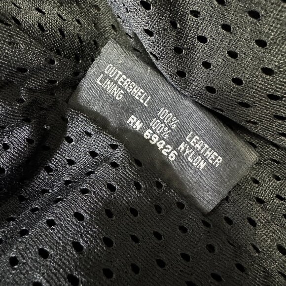 Wilsons Leather Open Road Black Motorcycle Jacket Coat Moto Biker Size L Zippers - Picture 11 of 12